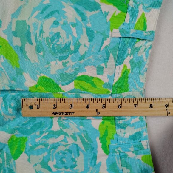 Lilly Pulitzer Callahan Shorts Blue Rose Floral Sz 00 - Picture 7 of 8